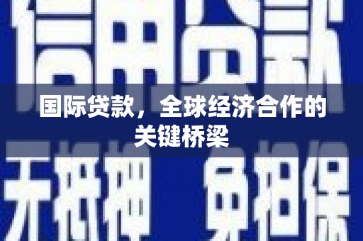敦化国际贷款，全球经济合作的关键桥梁