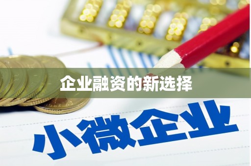 敦化企业融资的新选择