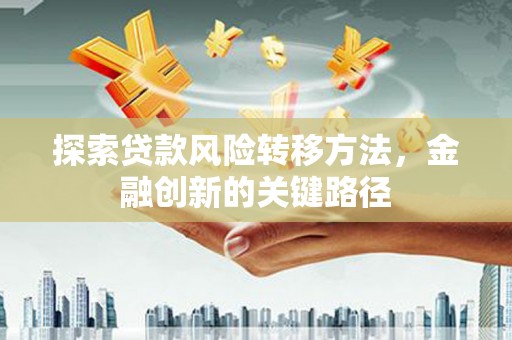 敦化探索贷款风险转移方法，金融创新的关键路径