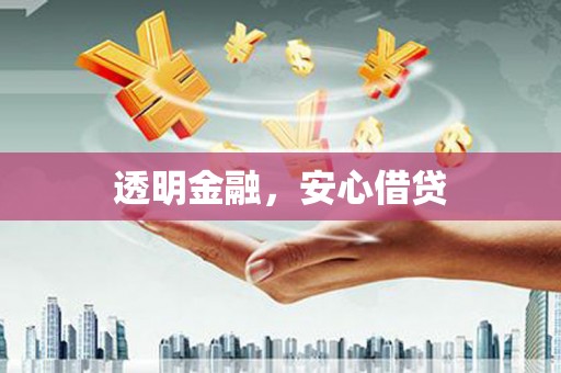 敦化透明金融，安心借贷